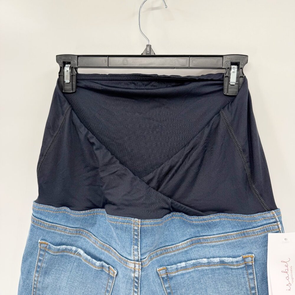 NEW Over Belly Midi Maternity Jean Shorts - Isabel Maternity by Ingrid & Isabel - Picture 6 of 10